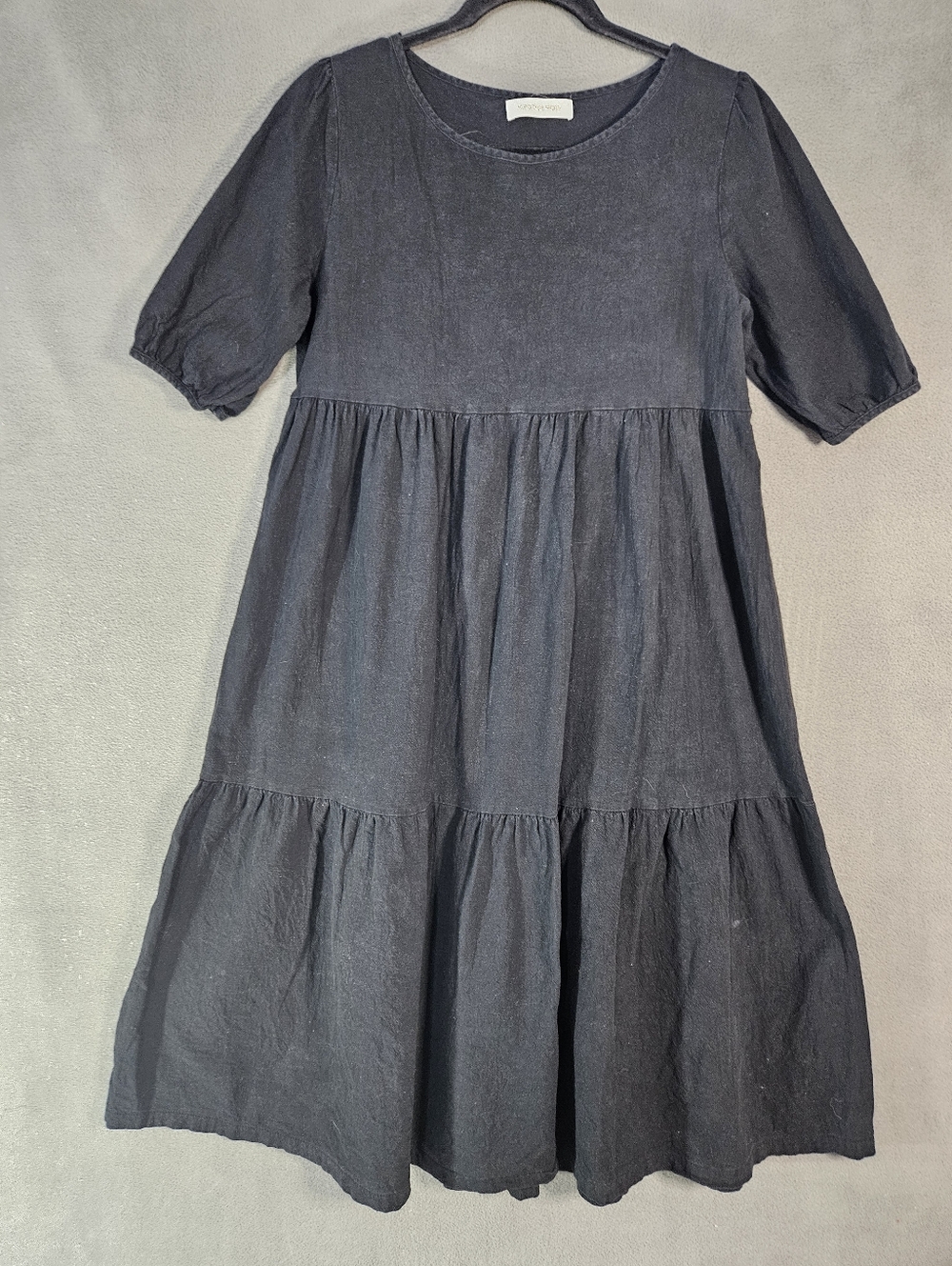 Hipster Row Womens Medium Lagenlook Tier Maxi Dress Gauze Grunge Artsy Oversized